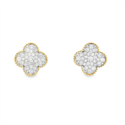 Diamond Clover Earrings