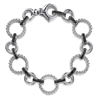 Bujukan Sterling Silver Black Spinel Bracelet