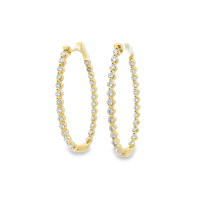 Inside-Out Diamond Hoop Earrings