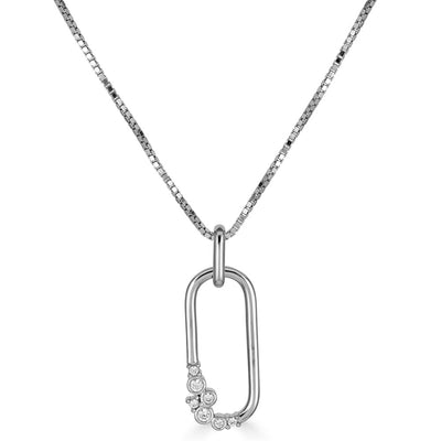 Sterling Silver White Sapphire Pendant