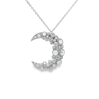 Diamond Moon Necklace