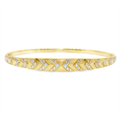 Diamond Chevron Bangle Bracelet