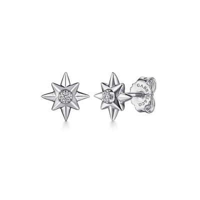 Sterling Silver Star Stud Earrings