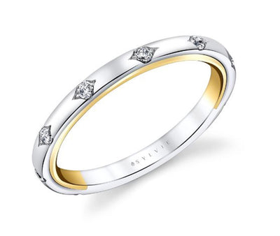 Diamond Straight Band Wedding Ring