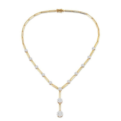 Lovebright Paperclip Station Diamond Necklace