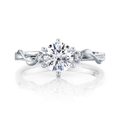 Round Diamond Nature-Inspired Engagement Ring