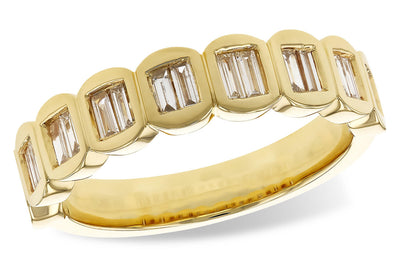 Baguette Diamond Bezel Stackable Ring