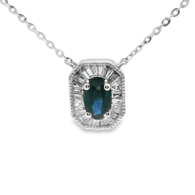 Sapphire & Diamond Necklace