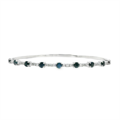 Sapphire & Diamond Bangle Bracelet