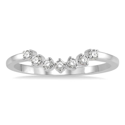 Diamond Curved Wedding Ring