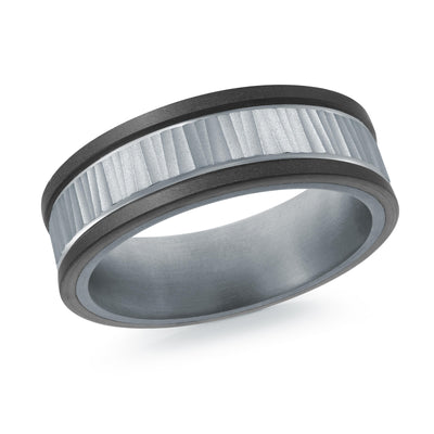 Men's Tantalum & Carbon Fiber Wedding Ring