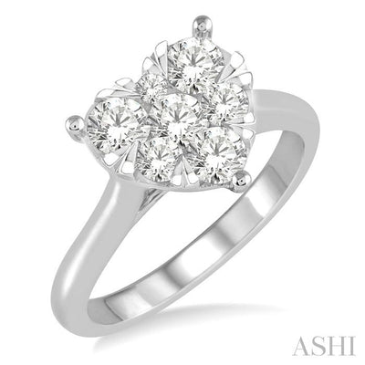 Heart Shape Lovebright Essential Diamond Engagement Ring