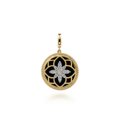 Bujukan Onyx & Diamond Medallion Pendant