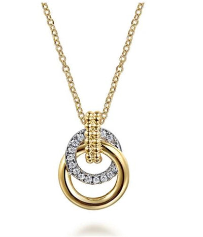 Bujukan Double Circle Diamond Pendant
