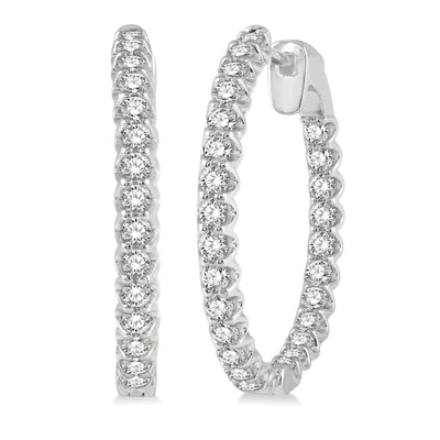 Inside-Out Diamond Hoop Earrings