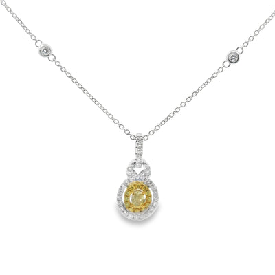 Natural Yellow Diamond Pendant