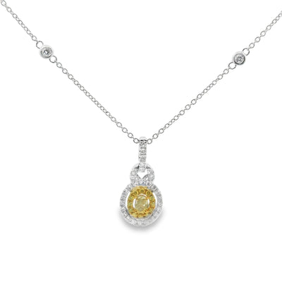 Natural Yellow Diamond Pendant