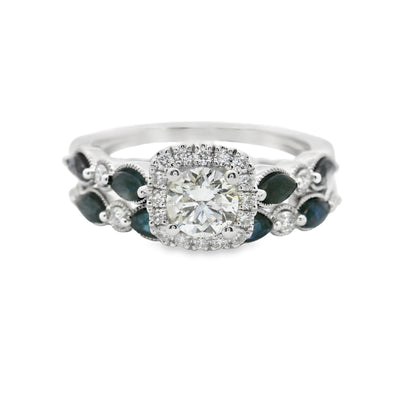 Round Diamond Two-Piece Engagement Ring Set
