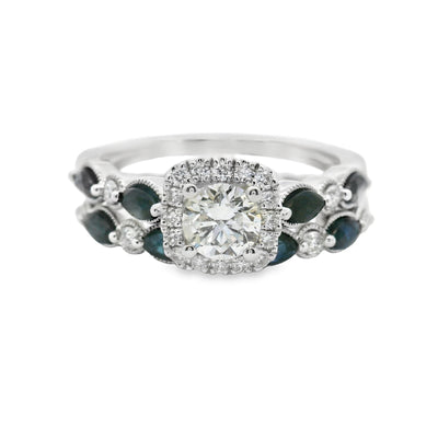 Round Diamond Two-Piece Engagement Ring Set