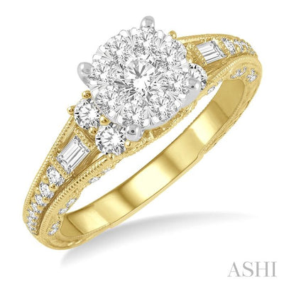 Round Shape Lovebright Diamond Engagement Ring