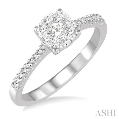 Round Shape Lovebright Diamond Engagement Ring