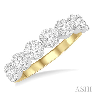 Round Shape 7 Stone Lovebright Essential Diamond Wedding Band