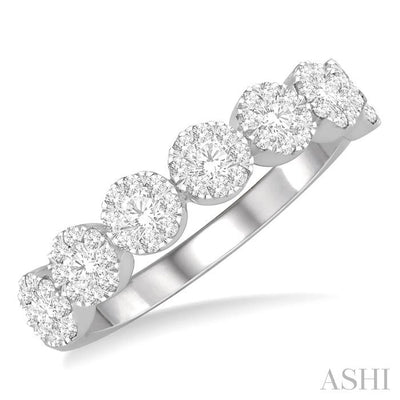 Round Shape 7 Stone Lovebright Essential Diamond Wedding Band