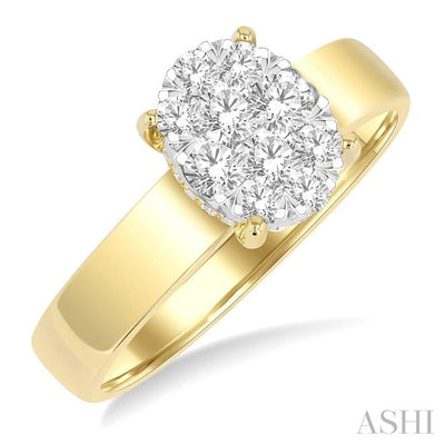 Oval Shape Lovebright Diamond Ring