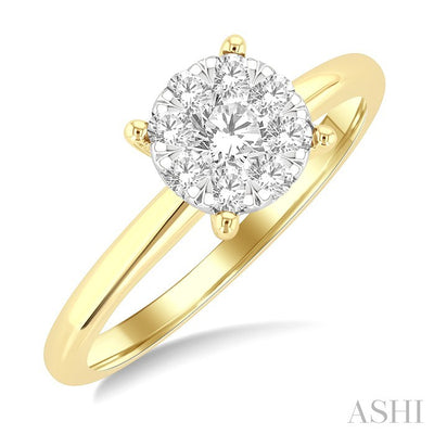 Round Shape Lovebright Diamond Engagement Ring