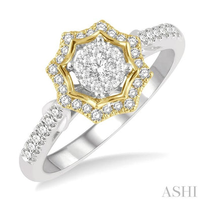 Round Shape Halo Lovebright Diamond Fashion Ring