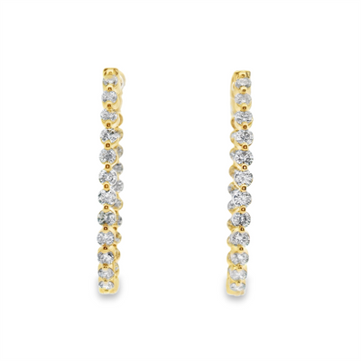 Inside-Out Diamond Hoop Earrings