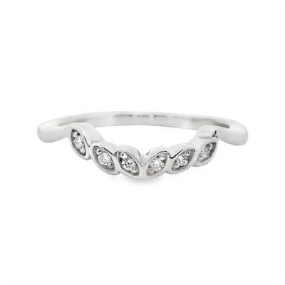 Curved Diamond Wedding Ring