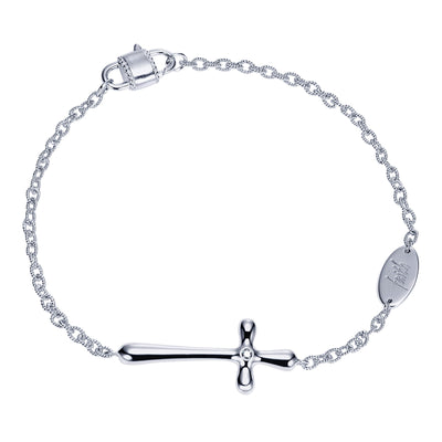 Sterling Silver Cross Bracelet