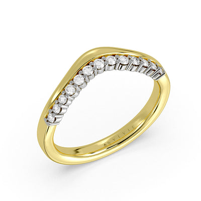 Diamond Contour Wedding Ring