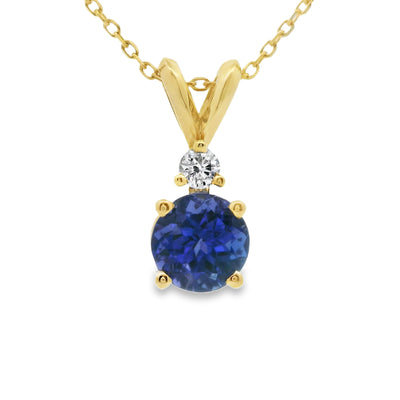 Tanzanite & Diamond Pendant