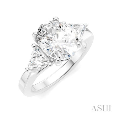 Oval Shape Semi-Mount Diamond Engagement Ring