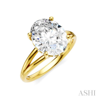 Oval Shape Semi-Mount Diamond Engagement Ring