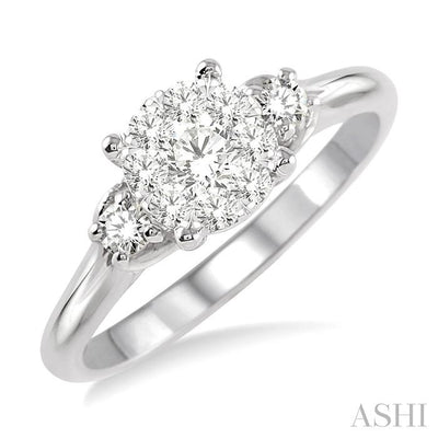 Round Shape Lovebright Diamond Engagement Ring