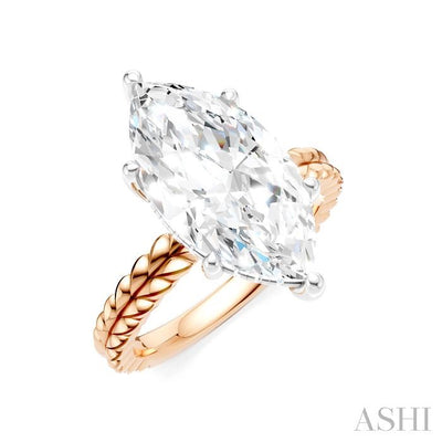 Marquise Shape Semi-Mount Diamond Engagement Ring