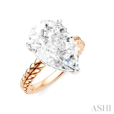 Pear Shape Semi-Mount Diamond Engagement Ring