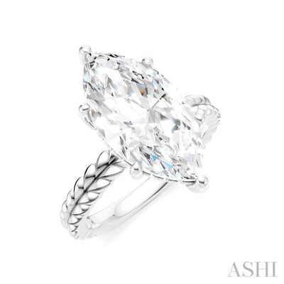 Marquise Shape Semi-Mount Diamond Engagement Ring