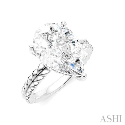 Pear Shape Semi-Mount Diamond Engagement Ring
