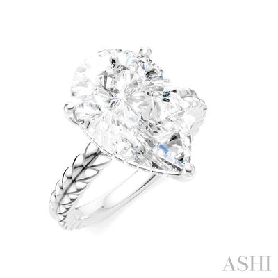 Pear Shape Semi-Mount Diamond Engagement Ring