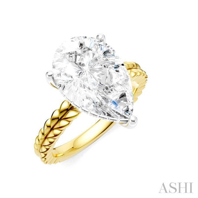 Pear Shape Semi-Mount Diamond Engagement Ring