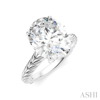 Oval Shape Semi-Mount Diamond Engagement Ring