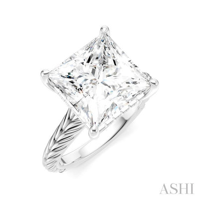 Princess Shape Semi-Mount Diamond Engagement Ring