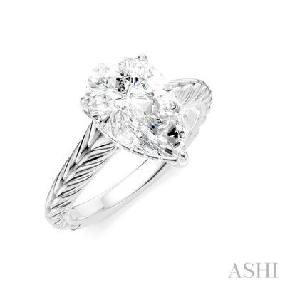Pear Shape Semi-Mount Diamond Engagement Ring