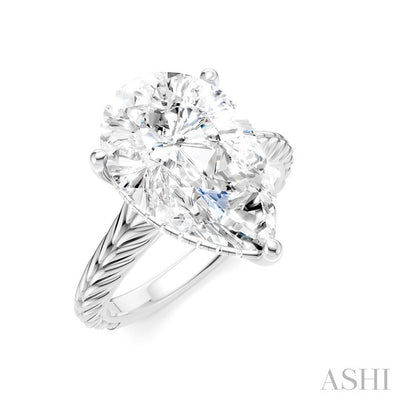 Pear Shape Semi-Mount Diamond Engagement Ring