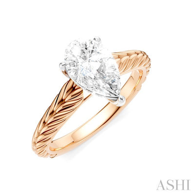 Pear Shape Semi-Mount Diamond Engagement Ring