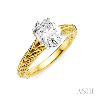 Oval Shape Semi-Mount Diamond Engagement Ring